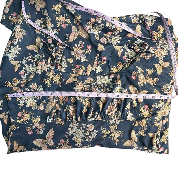 Live To Be Spoiled Y2K Womens Dress Small Babydoll Mesh Midi Butterfly Print - Picture 13 of 14